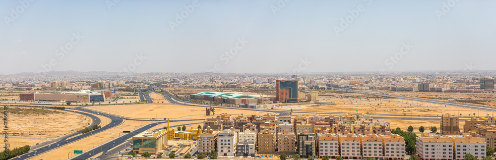 Cityscape of Jeddah City, Saudi Arabia, March 2019
