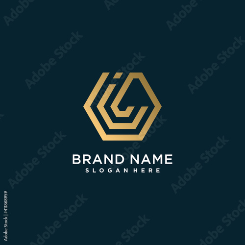 Golden letter logo with initial J with creative concept Premium Vector part 1