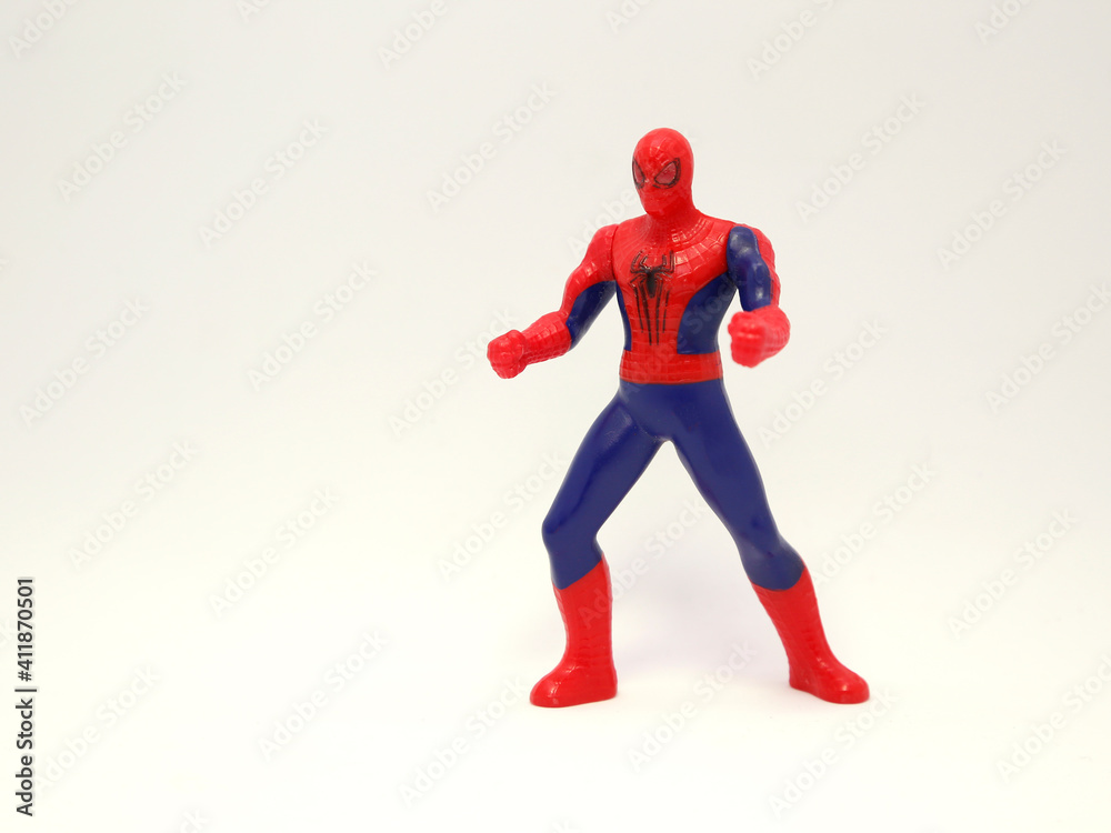 Obraz premium Spider-Man. Spider man. The Amazing Spider-Man. Comic. Movies. Peter parker. Superheroe. Super heroe. Toy figure. Classic super hero.
