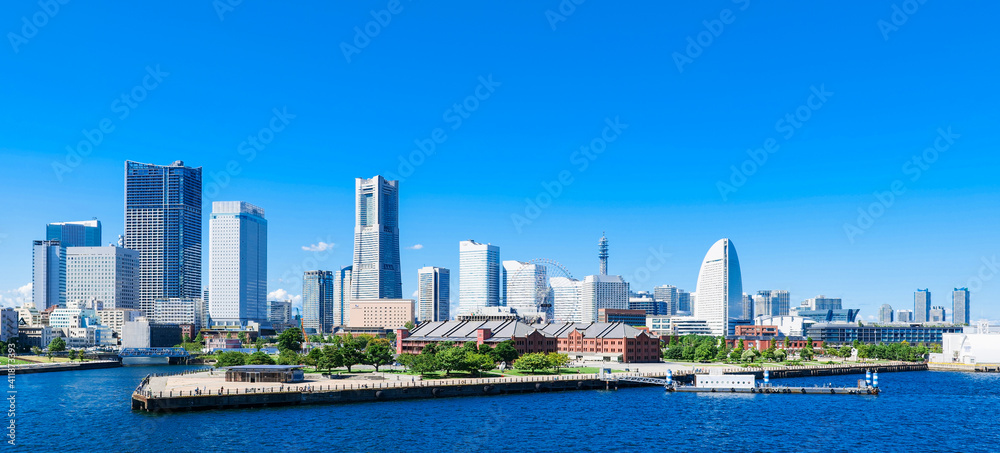 Fototapeta premium 横浜港 ワイド