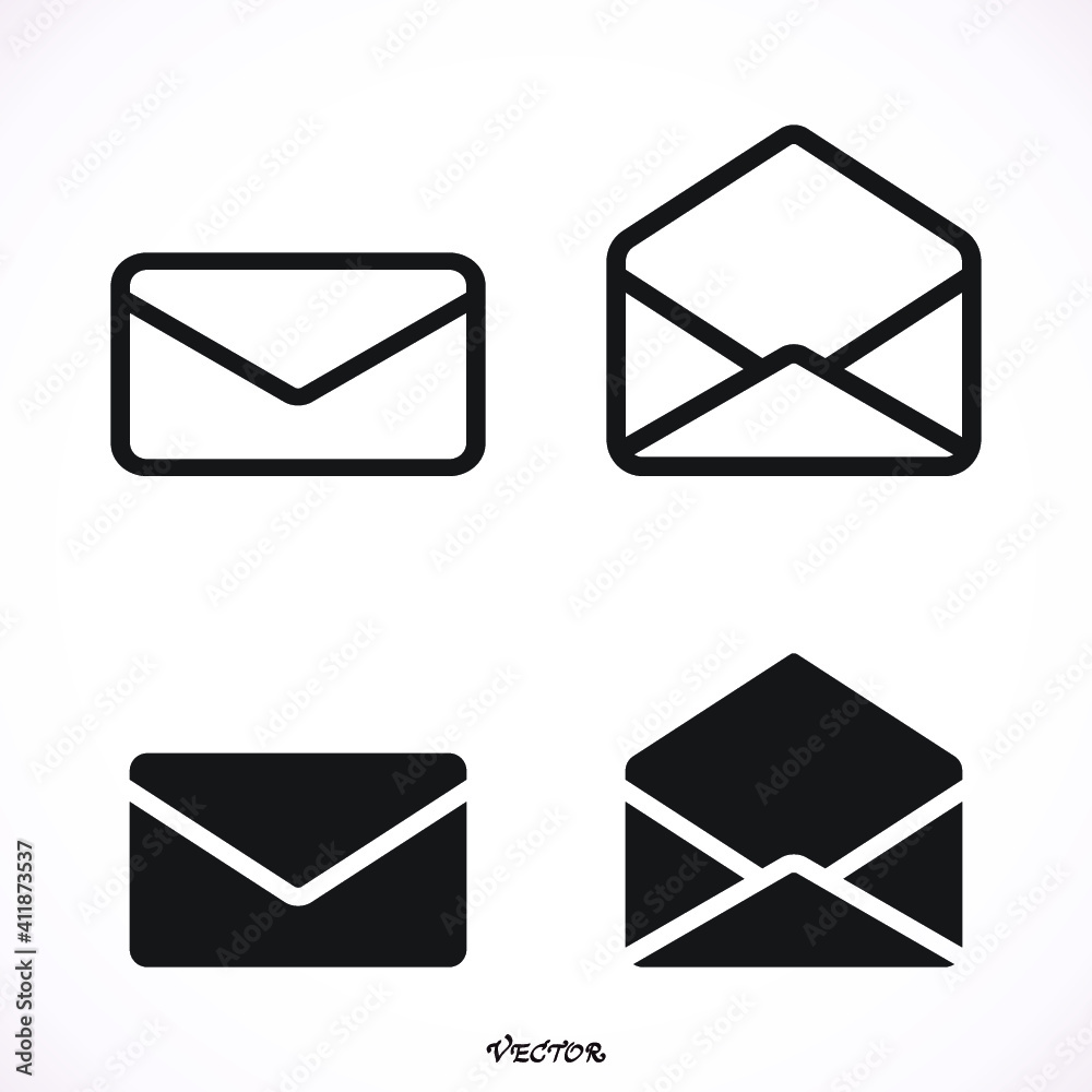 set email icon. Art. eps. Image. logo. Sign. Flat. design. app. UI. web - stock vector set email icon. Art. eps. Image. logo. Sign. Flat. design. app. UI. web - stock vector