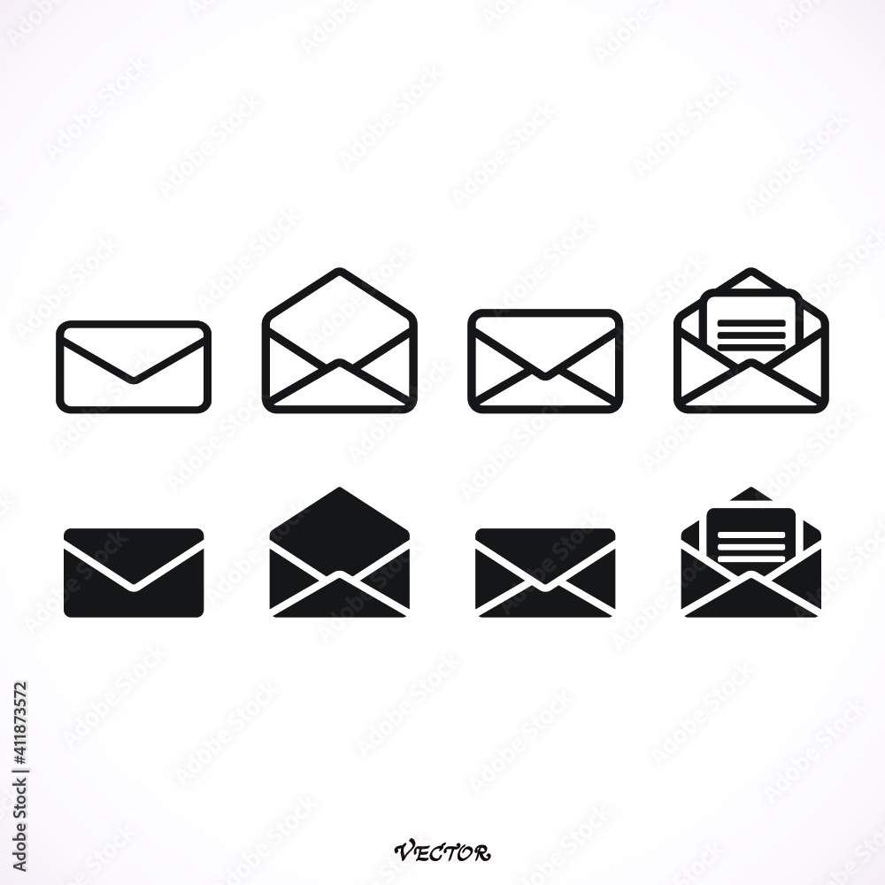 set Envelope Icons in trendy flat style isolated on white background. Mail symbol for your web site design, logo, app, UI. Vector illustration, EPS10. set Envelope Icons in trendy flat style isolated on white background. Mail symbol for your web site design, logo, app, UI. Vector illustration, EPS10.