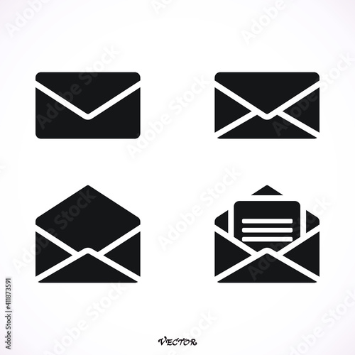 Mail icon vector, Envelope sign, Email symbol