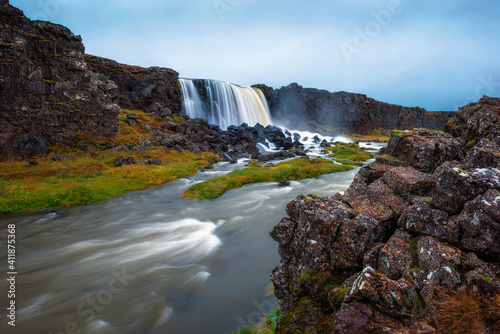 Oxarafoss waterfall in Iceland