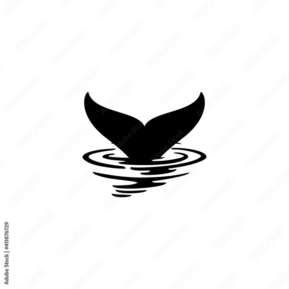 Whale Tale Icon, Animal, Cachalot, Mammal, Conservation Concept Vector Illustration Can Used for Topics Like Wildlife, Ocean, Ecosystem