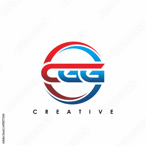 CGG Letter Initial Logo Design Template Vector Illustration photo