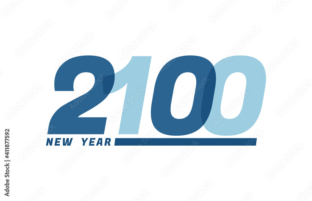Happy New Year 2100. Happy New Year 2100 text design for Brochure design, card, banner Happy New Year 2100. Happy New Year 2100 text design for Brochure design, card, banner