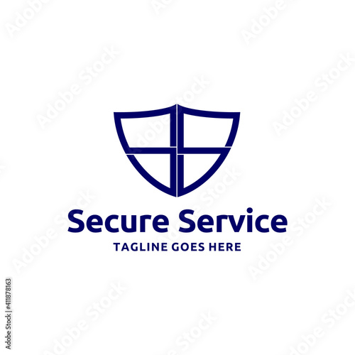 Free Download Initial Letter SS Shield Secure Safe Secret Strong Smart Service Logo Design Vector - GFXLoad