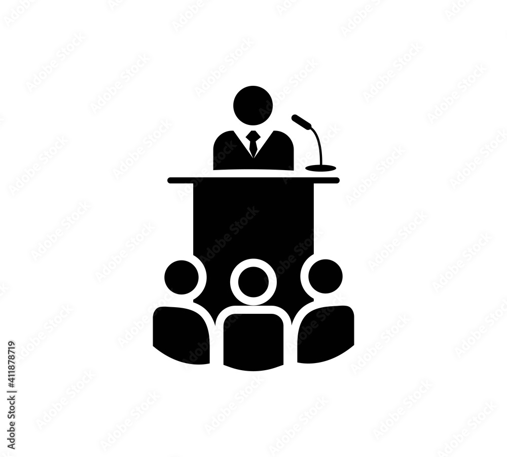 Presentation Icon. Business Activity Illustration As A Simple Vector Sign and Trendy Symbol for Design and Websites or Mobile Application. Presentation Icon. Business Activity Illustration As A Simple Vector Sign and Trendy Symbol for Design and Websites or Mobile Application.