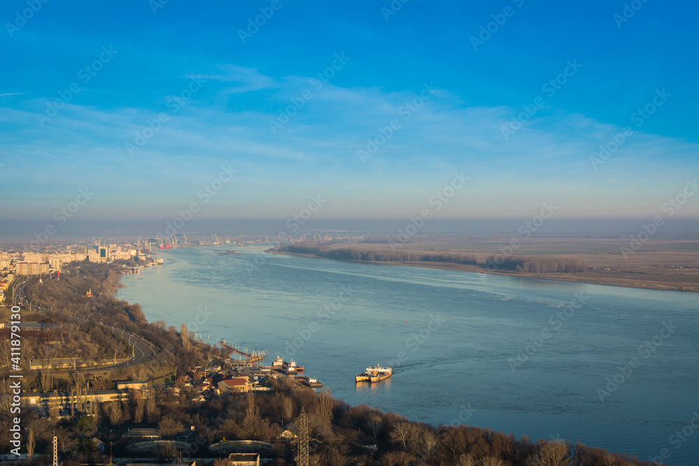 Danube River in Galati City of Romania