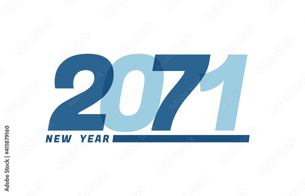 Happy New Year 2071. Happy New Year 2071 text design for Brochure design, card, banner