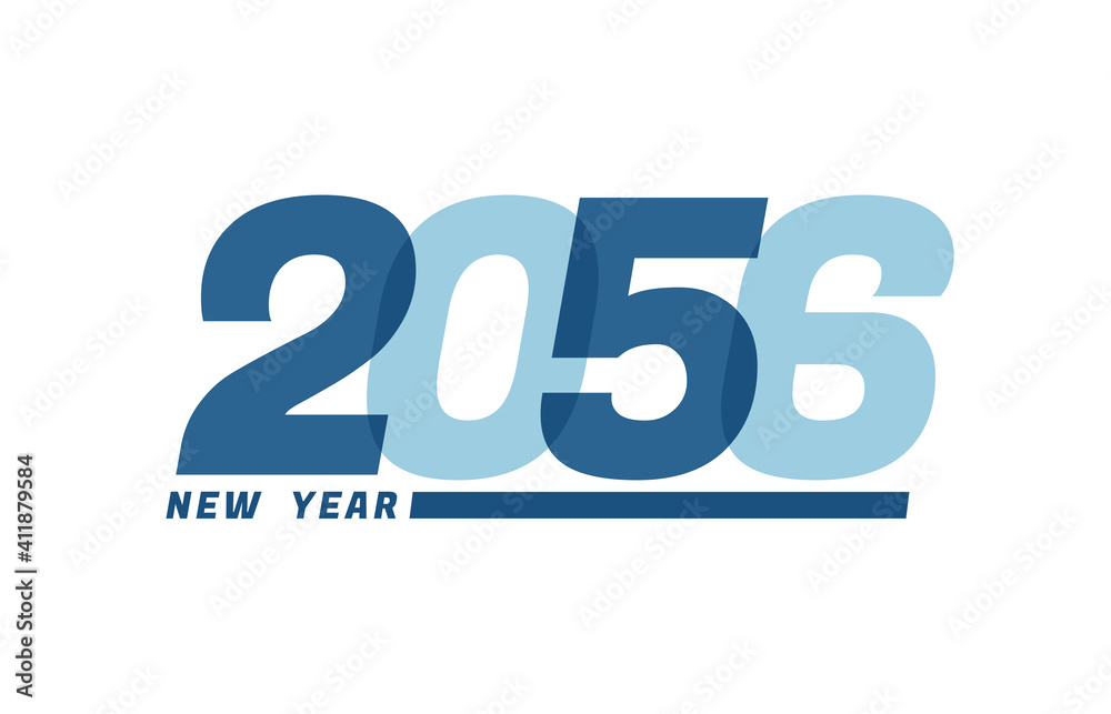 Happy New Year 2056. Happy New Year 2056 text design for Brochure design, card, banner Happy New Year 2056. Happy New Year 2056 text design for Brochure design, card, banner