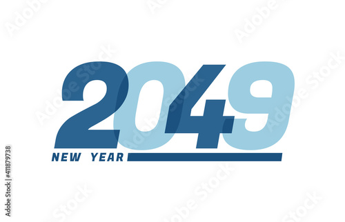 Happy New Year 2049. Happy New Year 2049 text design for Brochure design, card, banner