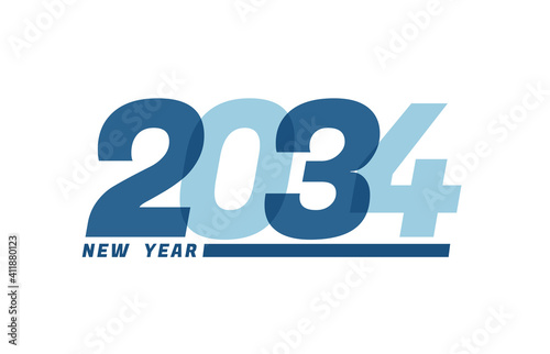 Happy New Year 2034. Happy New Year 2034 text design for Brochure design, card, banner