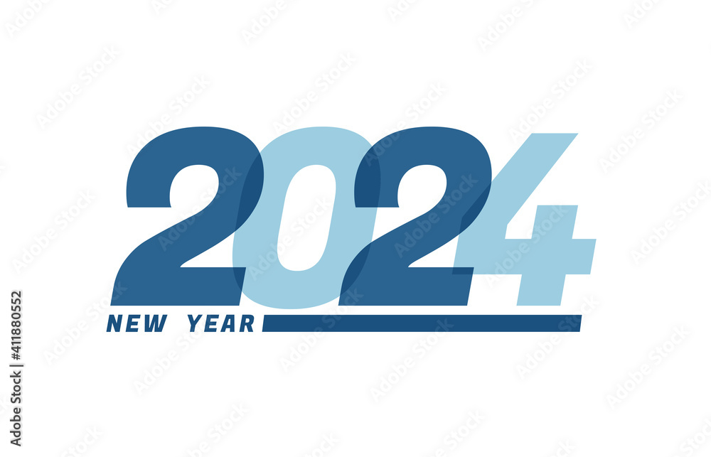 Happy New Year 2024. Happy New Year 2024 text design for Brochure design, card, banner Happy New Year 2024. Happy New Year 2024 text design for Brochure design, card, banner