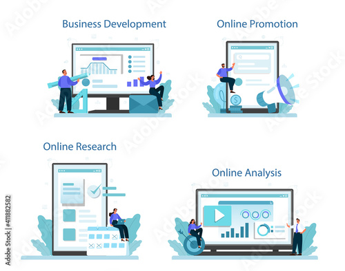 New business directions development online service or platform set
