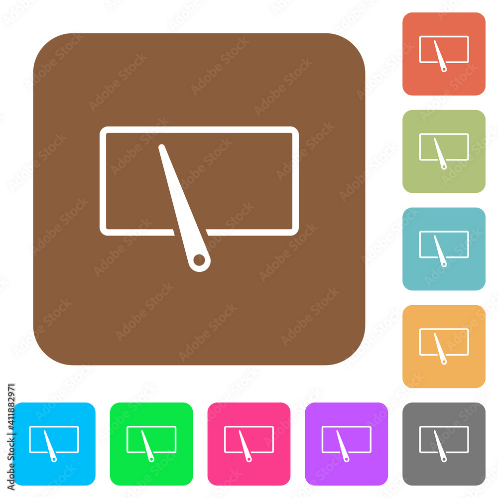 Rear window wiper rounded square flat icons Rear window wiper rounded square flat icons