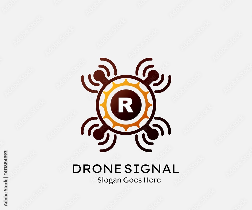 Drone Wireless Signal Letter R logo Icon, Abstract Technology Drone Service and Wireless Vector Design Concept Drone Wireless Signal Letter R logo Icon, Abstract Technology Drone Service and Wireless Vector Design Concept
