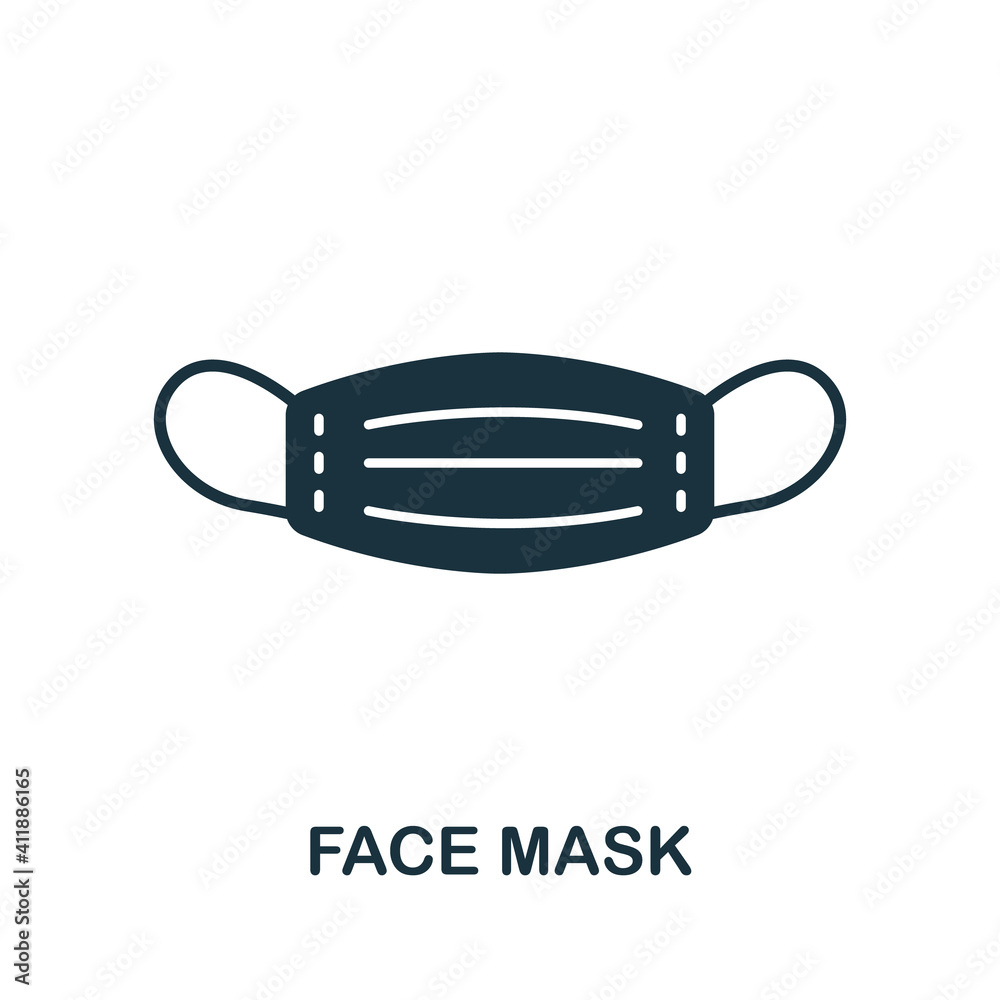 Face Mask icon. Simple element from medical services collection. Filled monochrome Face Mask icon for templates, infographics and banners Face Mask icon. Simple element from medical services collection. Filled monochrome Face Mask icon for templates, infographics and banners