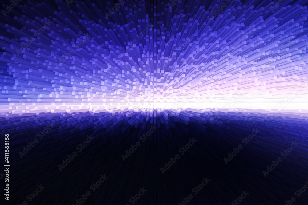Fototapeta abstract blue background with rays