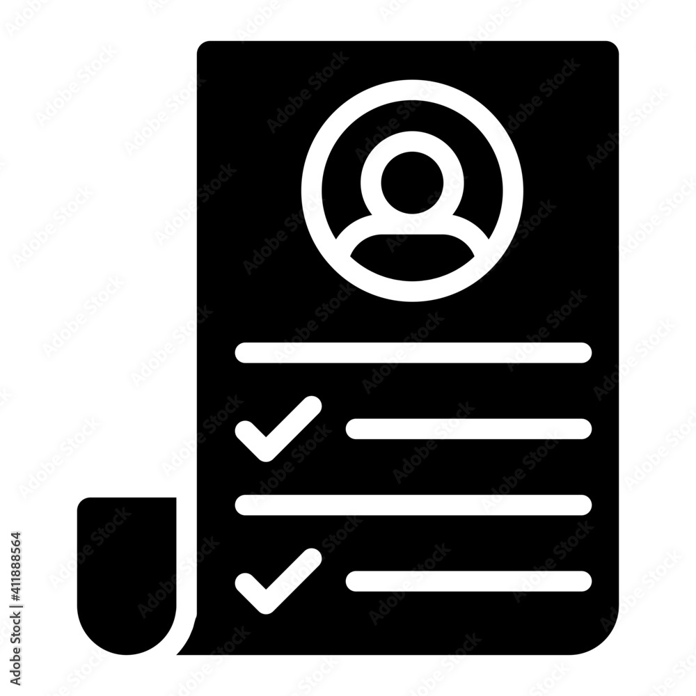 Avatar on folded paper depicting resume icon