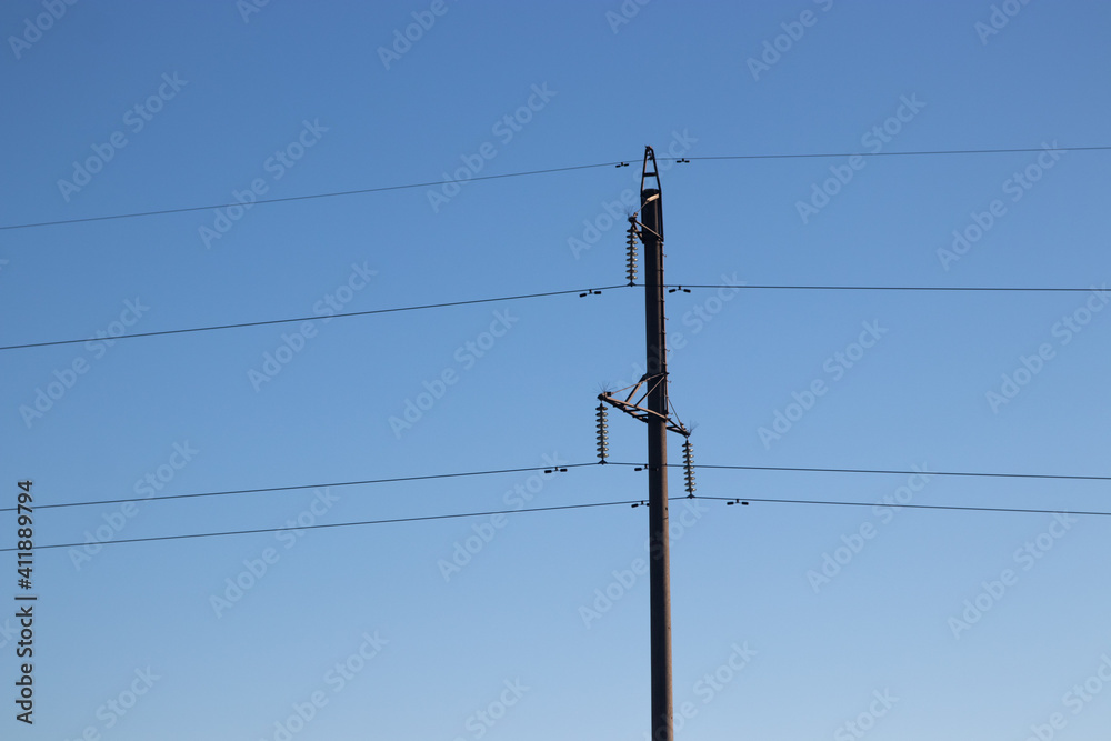 power lines on a sky power lines on a sky
