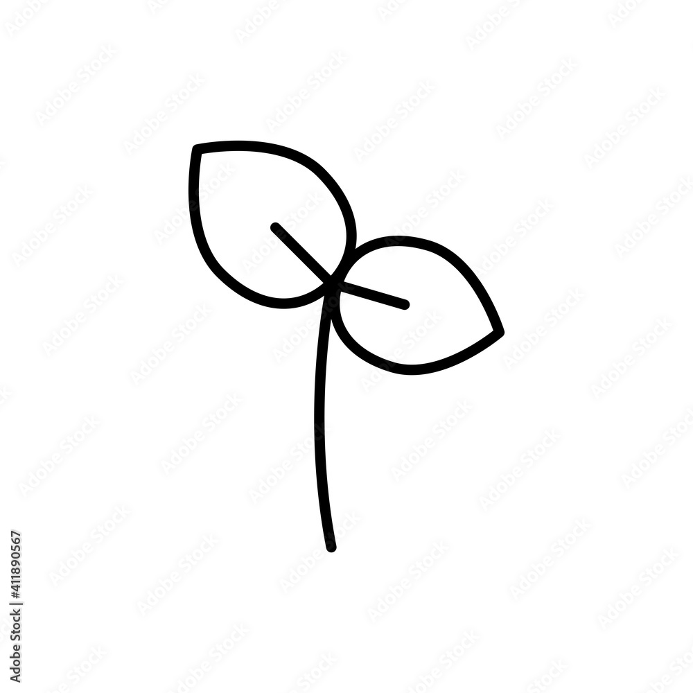 Naklejka premium Leaf Icon Design Vector Template Illustration
