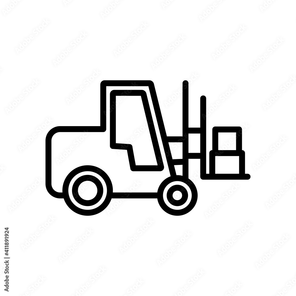 Forklift Icon Design Vector Template Illustration Forklift Icon Design Vector Template Illustration