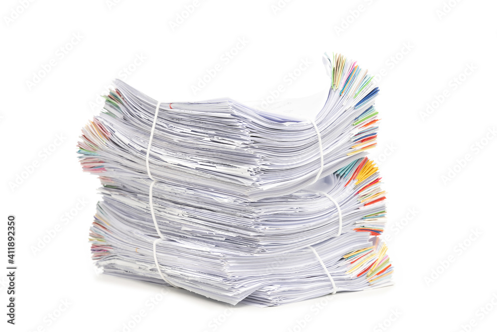 Stack of Documents isolated on white background Stack of Documents isolated on white background