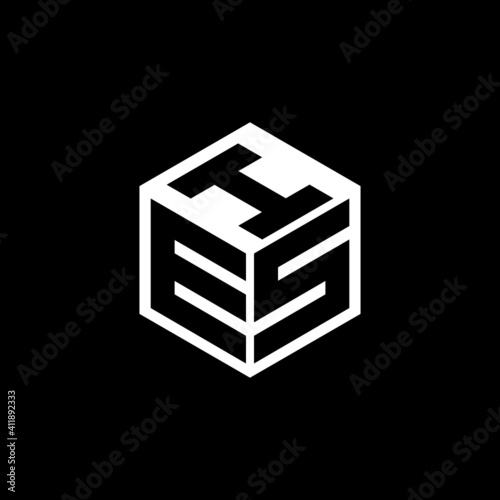 ESI letter logo design with black background in illustrator, cube logo, vector logo, modern alphabet font overlap style. calligraphy designs for logo, Poster, Invitation, etc.
