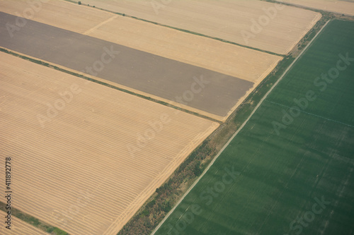 Agriculture Field Farm top view Agricultural fields top view aerial photography