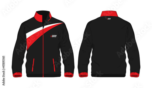 Sport Jacket Red and black template shirt for design on white background. Vector illustration eps 10.