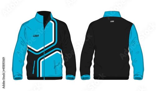 Sport Jacket Blue and black template for design on white background. Vector illustration eps 10.