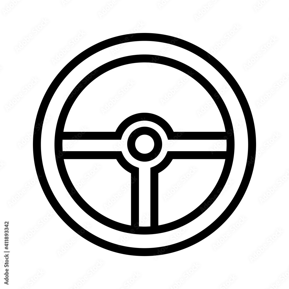 Fototapeta premium Steering Wheel Icon Design Vector Template Illustration