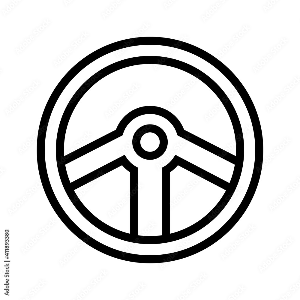 Fototapeta premium Steering Wheel Icon Design Vector Template Illustration