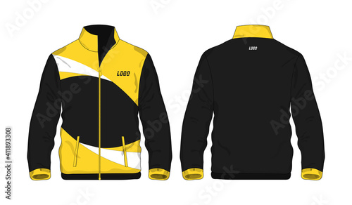 Sport Jacket Yellow and black template for design on white background. Vector illustration eps 10.