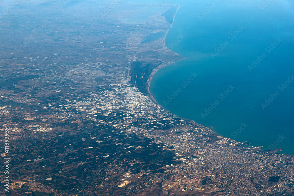 Turkish city of Mersin from a height