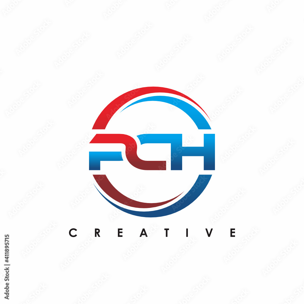 PCH Letter Initial Logo Design Template Vector Illustration PCH Letter Initial Logo Design Template Vector Illustration