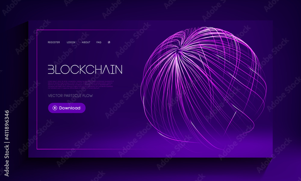 Blockchain technology background. Abstract finance internet technology ...