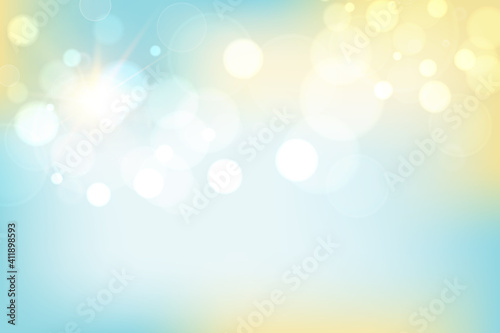 abstract soft blue and yellow blurred gradient background, vector illustration