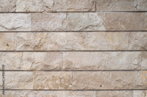 New white stone wall closeup
