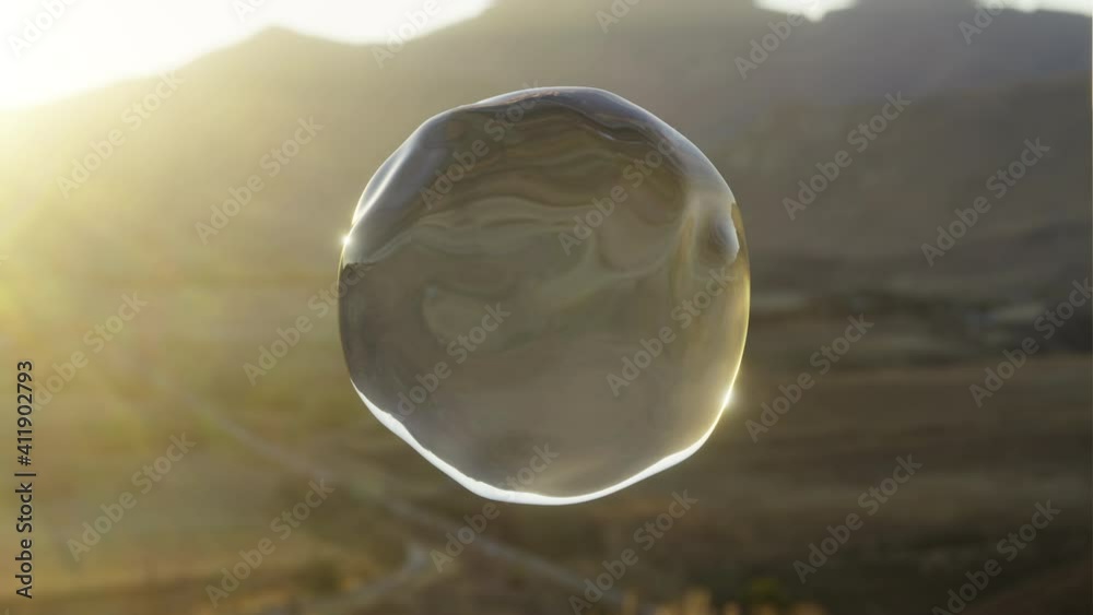 abstract liquid floating in the air