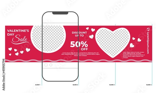 Set of Editable promotional banner template. Social media post with Yellow, red, and blue background color. Suitable for social media post, banners, and web ads. Flat design vector with photo collage