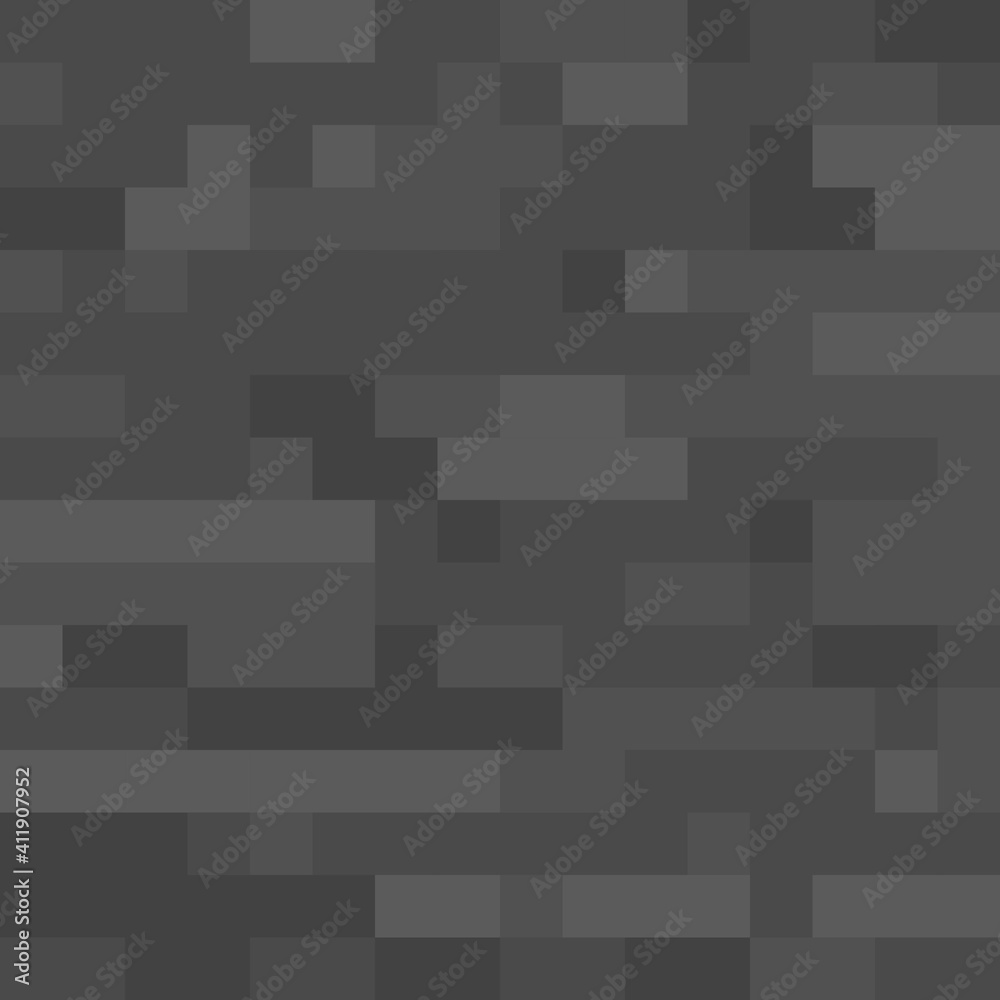 Pixel minecraft style stone block background. Concept of game pixelated  seamless square gray material background. Vector illustration Stock Vector  | Adobe Stock