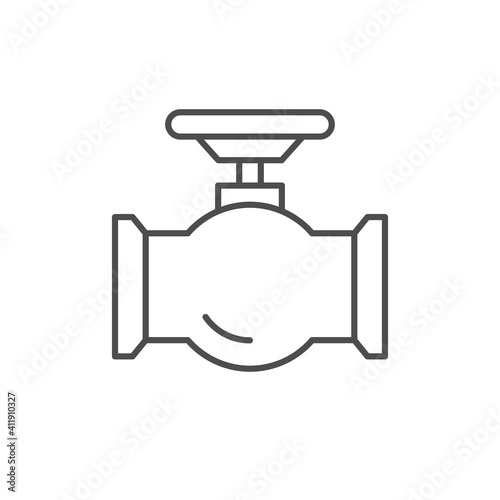Tube valve line outline icon