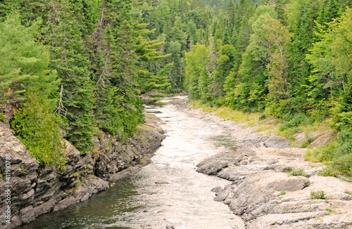 Quebec; Canada- june 25 2018 : Assemetquagant river in Matapedia in Gaspesie photo