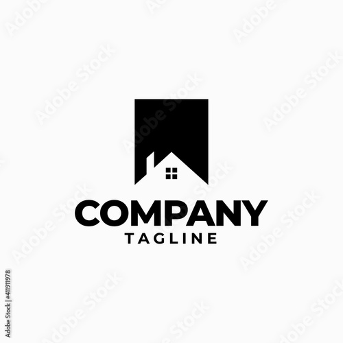 The logo design combines the label and the house.