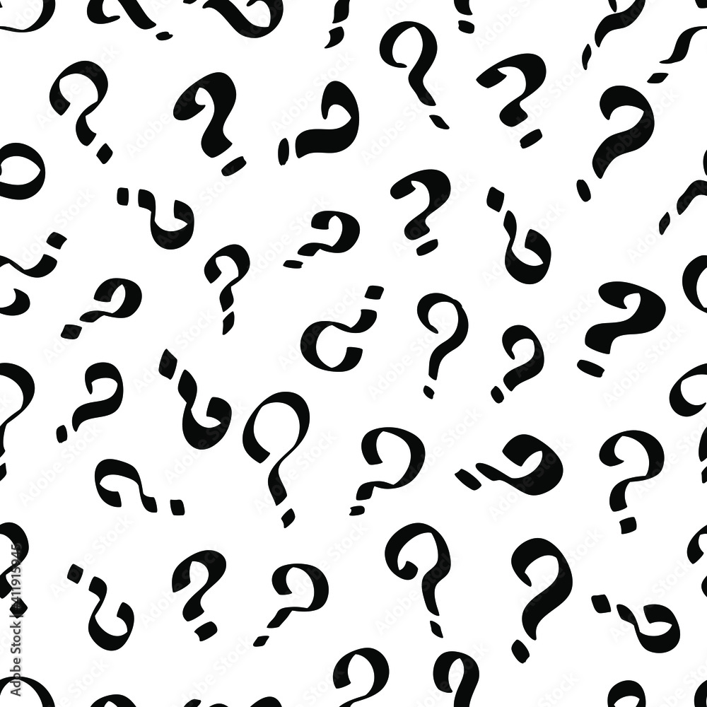 Question mark seamless outline pattern grunge background Question mark seamless outline pattern grunge background