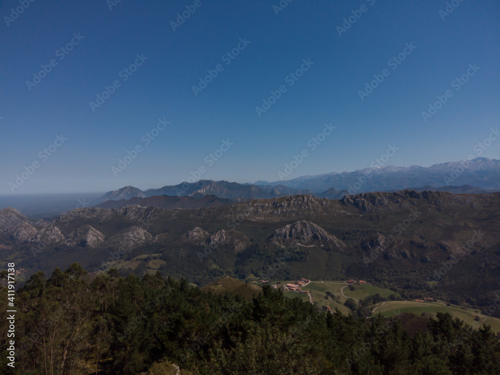 Mirador del Fitu viewpoint Fito in Asturias, Spain. It is located in the council of Parres is one of the viewpoints from which to enjoy the Cantabrian Sea and the Picos de Europa. Mirador del Fitu viewpoint Fito in Asturias, Spain. It is located in the council of Parres is one of the viewpoints from which to enjoy the Cantabrian Sea and the Picos de Europa.