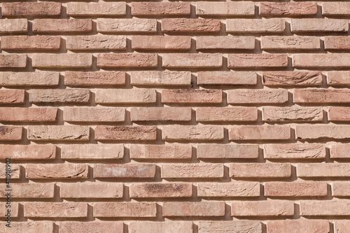 Clinker brick wall. Finishing brickwork for laying out. Can be used as a background.